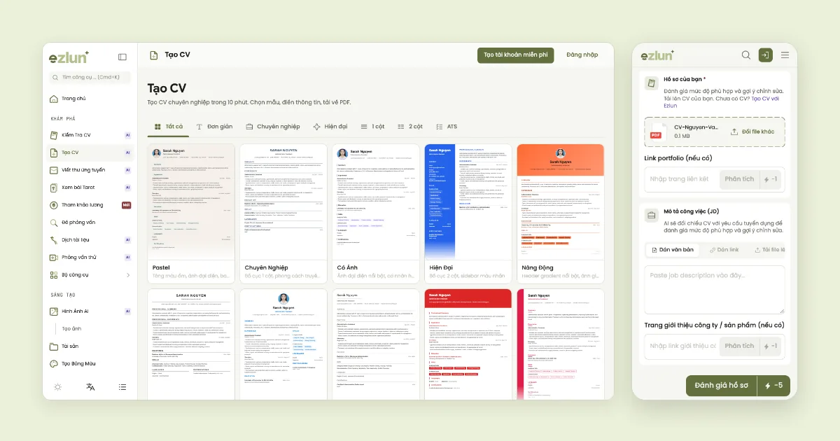 Bìa bài checklist hồ sơ xin việc gồm CV và thư xin việc