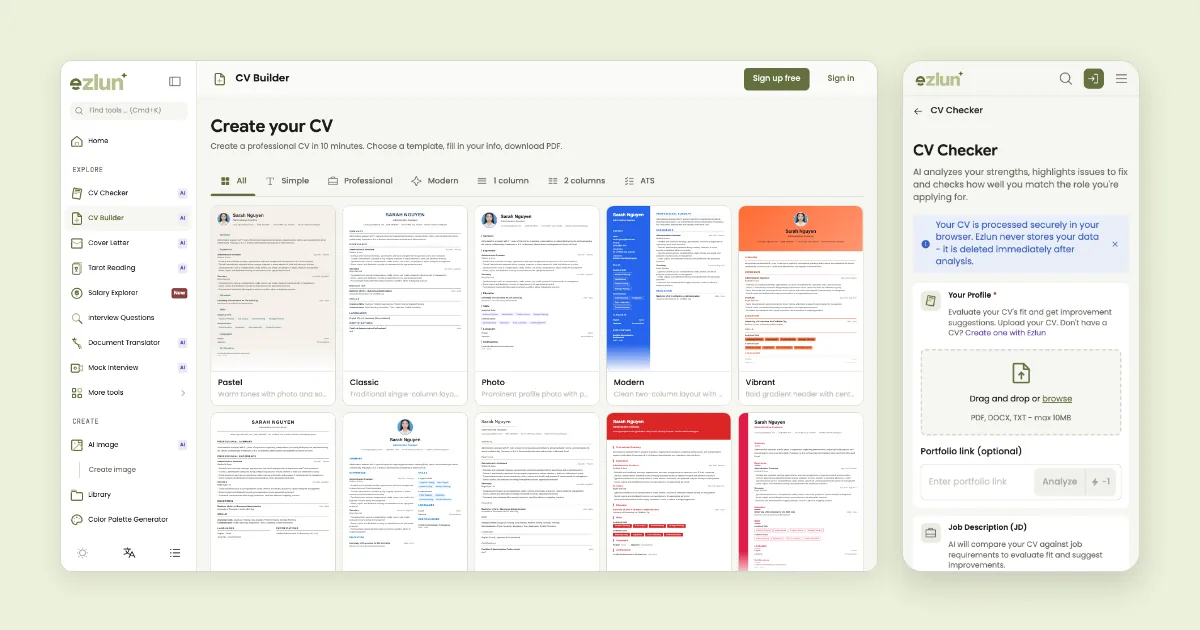 Cover for the job application documents checklist