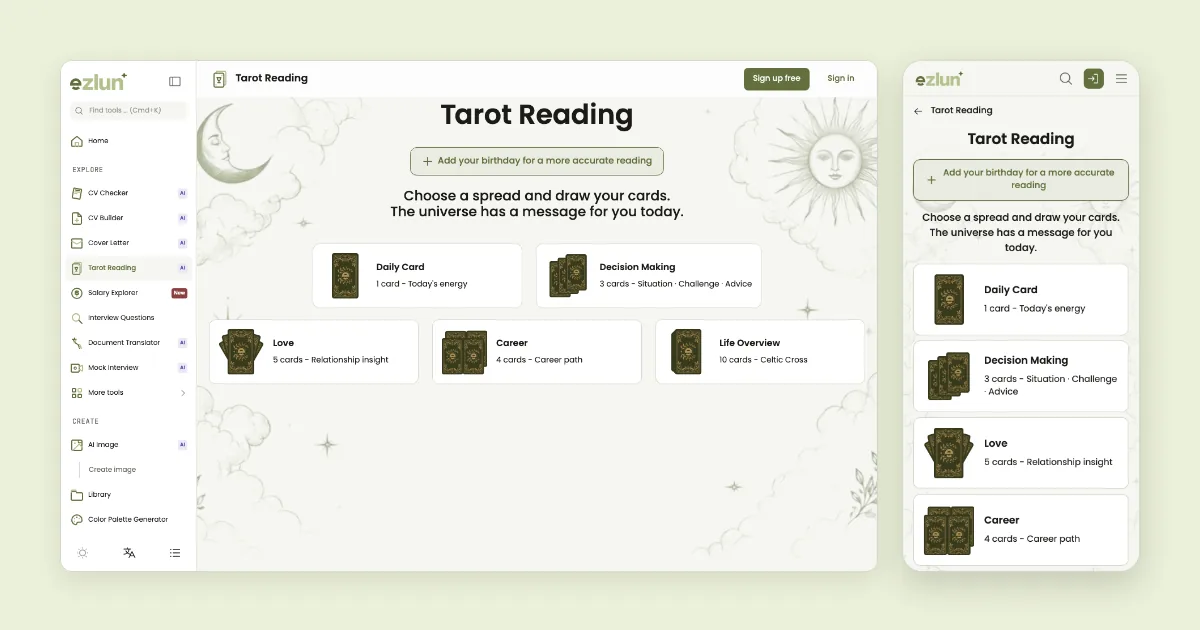 Cover for the beginner guide to tarot spreads